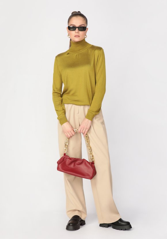 Джемпер женский со складками по полочке шир.  580, рис. 4