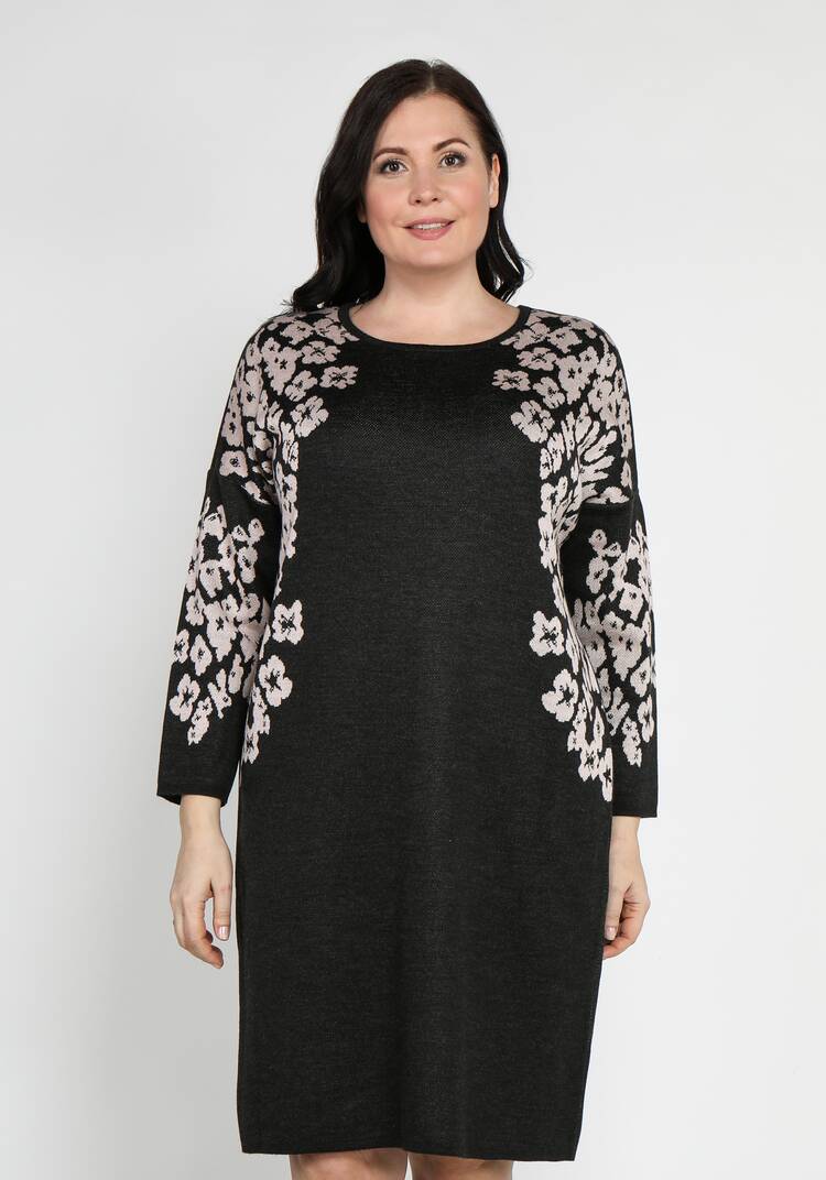 Платье с круглым вырезом и цветочным рисунком шир.  750, рис. 5