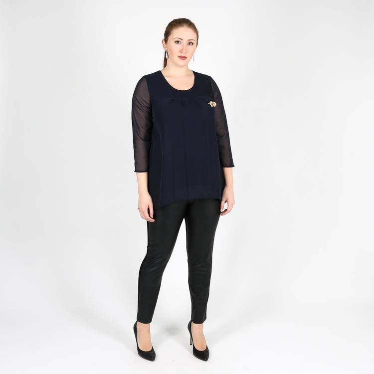 Туника свободного кроя с удлиненной спинкой шир.  750, рис. 8