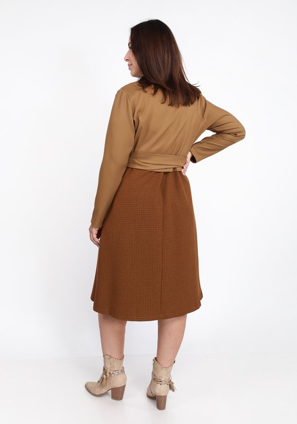 Платье с укороченным жакетом на запах шир.  580, рис. 9