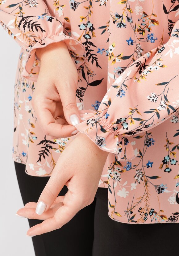 Блуза с цветочным принтом свободного кроя шир.  580, рис. 21