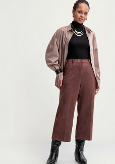 Брюки кюлоты из эко замши