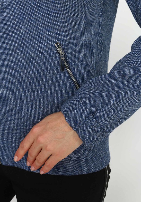 Бомбер на молнии с поясом-резинкой шир.  580, рис. 8