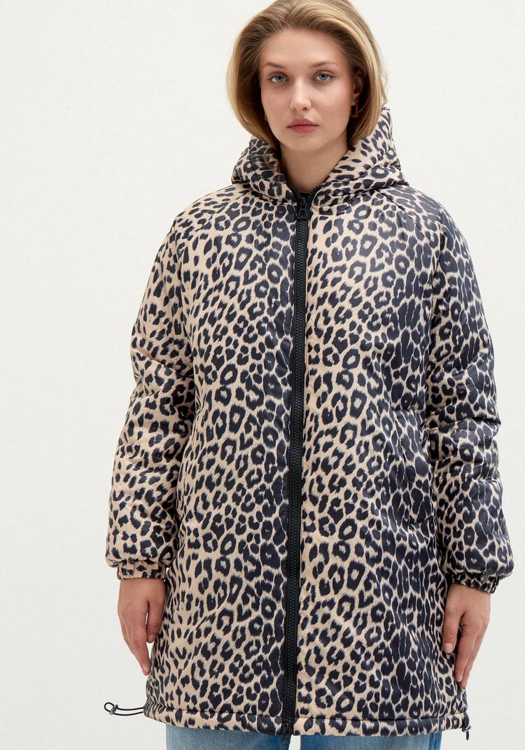 Куртка с анималистическим принтом и капюшоном шир.  750, рис. 4
