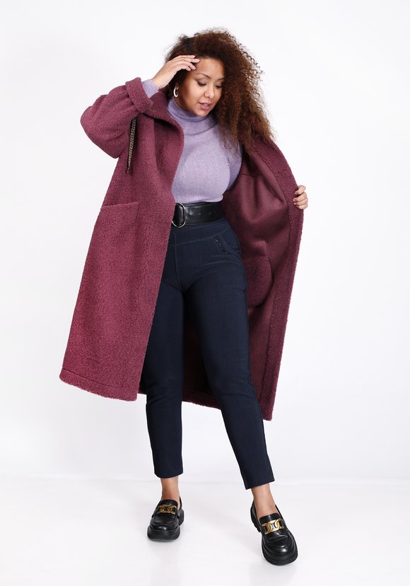 Пальто из шерсти мериноса с капюшоном шир.  580, рис. 3