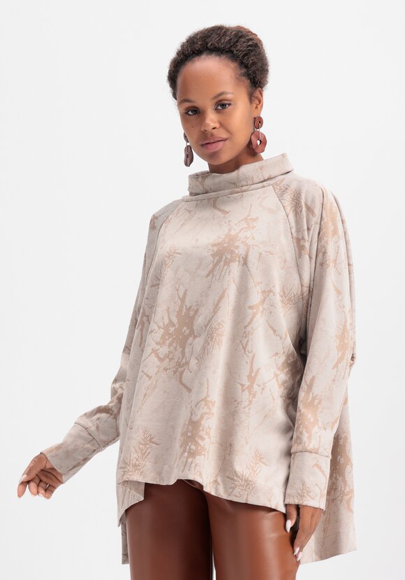 Джемпер трикотажный свободного кроя с принтом шир.  580, рис. 15