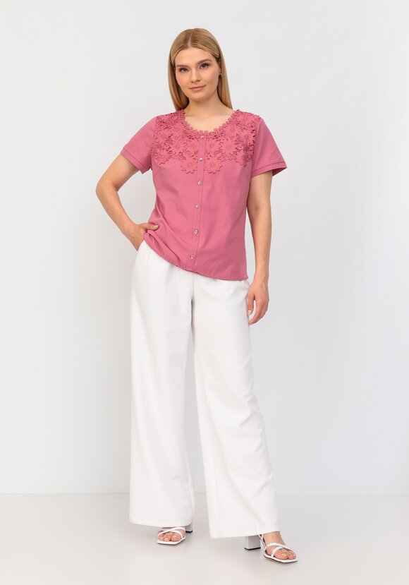 Блуза с кружевом Джульетта шир.  580, рис. 12