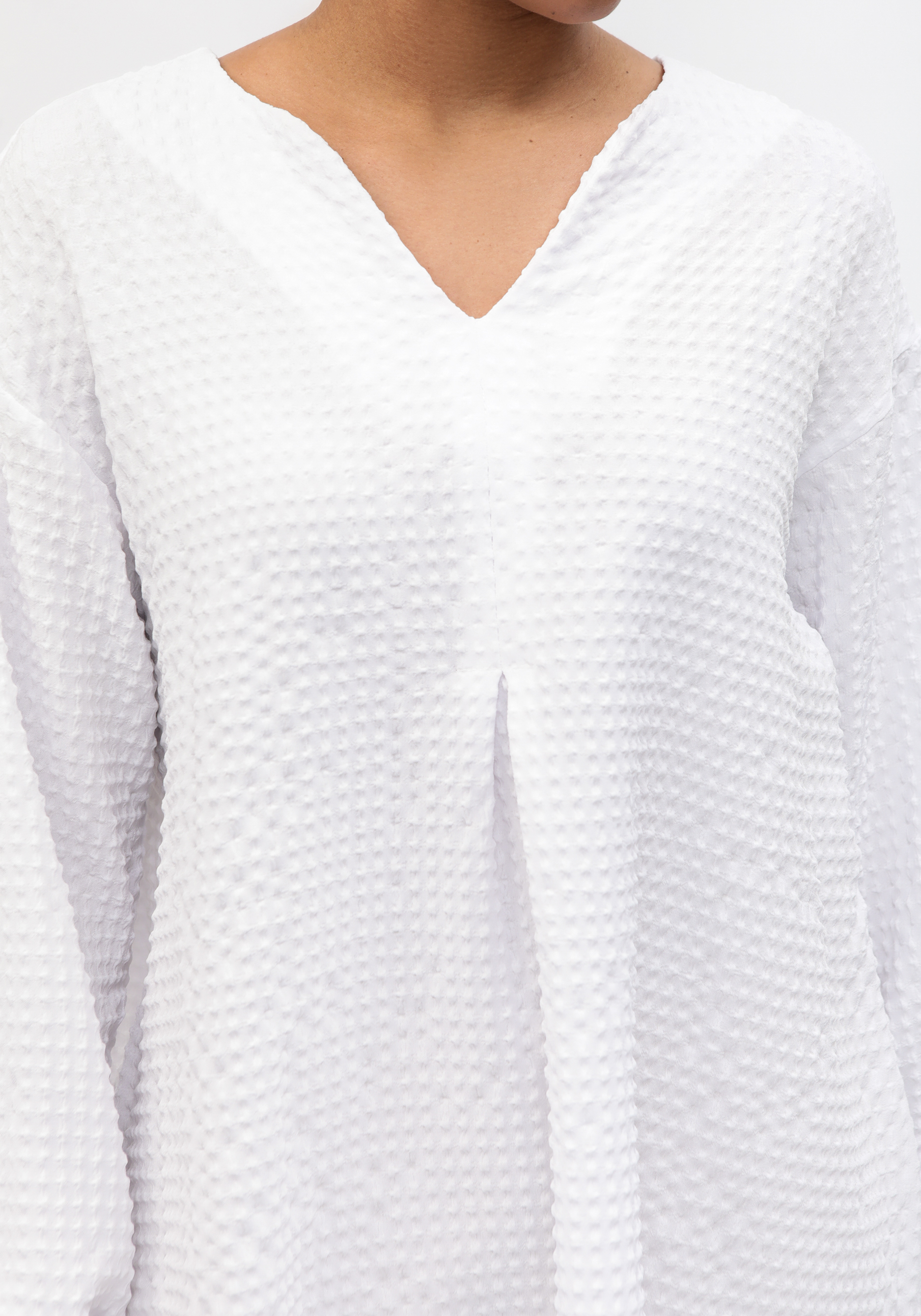 Блуза с мягкой складкой свободного кроя Frida, цвет белый, размер 58-60 - фото 6