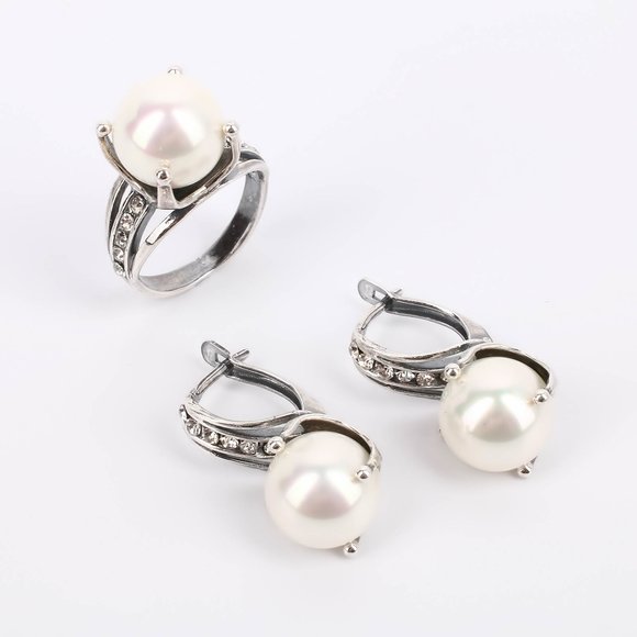 Набор серьги+кольцо Адриана шир.  580, рис. 1