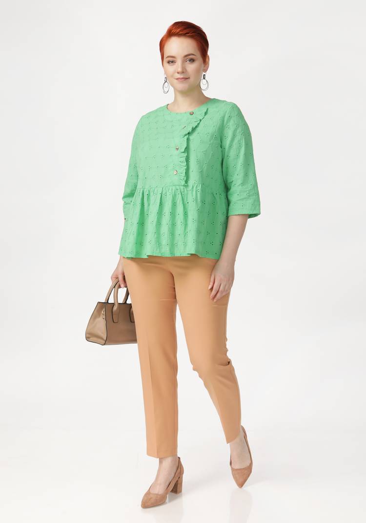 Блуза свободная из фактурной ткани шир.  750, рис. 8