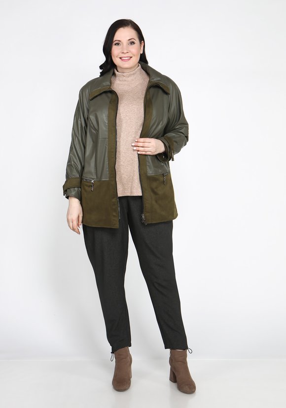 Куртка из экокожи на молнии шир.  580, рис. 13