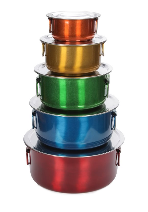 Набор посуды из нержавеющей стали с крышками шир.  580, рис. 7