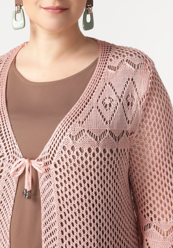 Кардиган Ажурное сочетание шир.  580, рис. 8