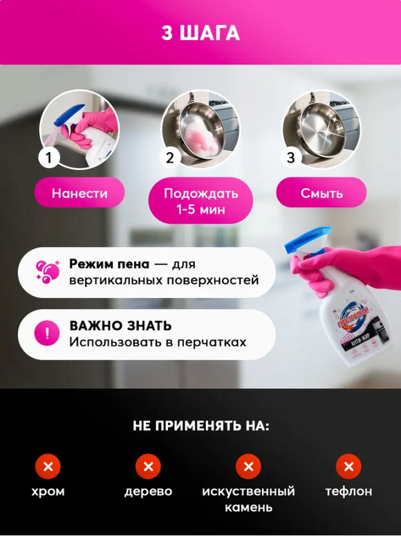 Спрей для удаления жира Экстра пена, 3 шт. шир.  580, рис. 5