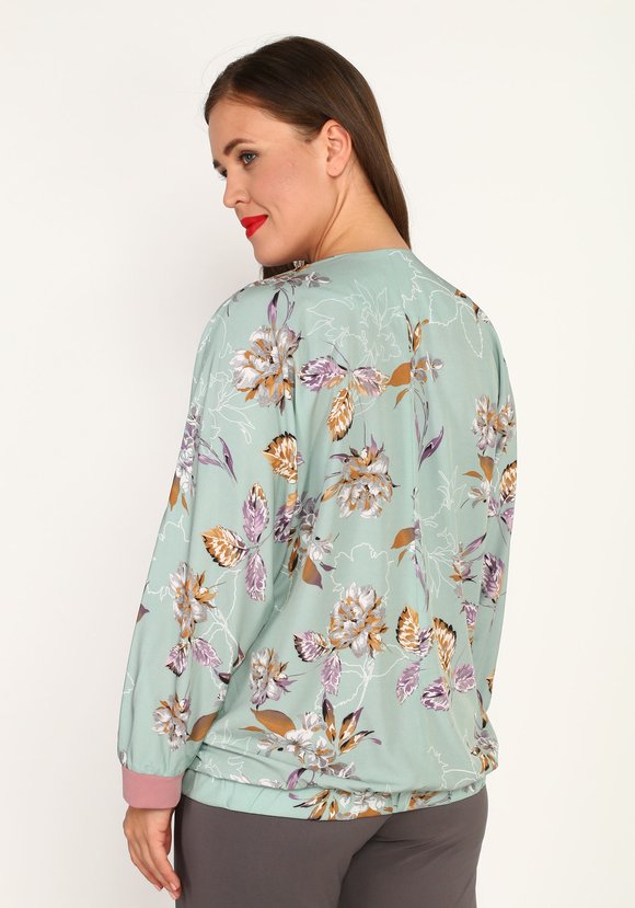 Бомбер на молнии с принтом шир.  580, рис. 3