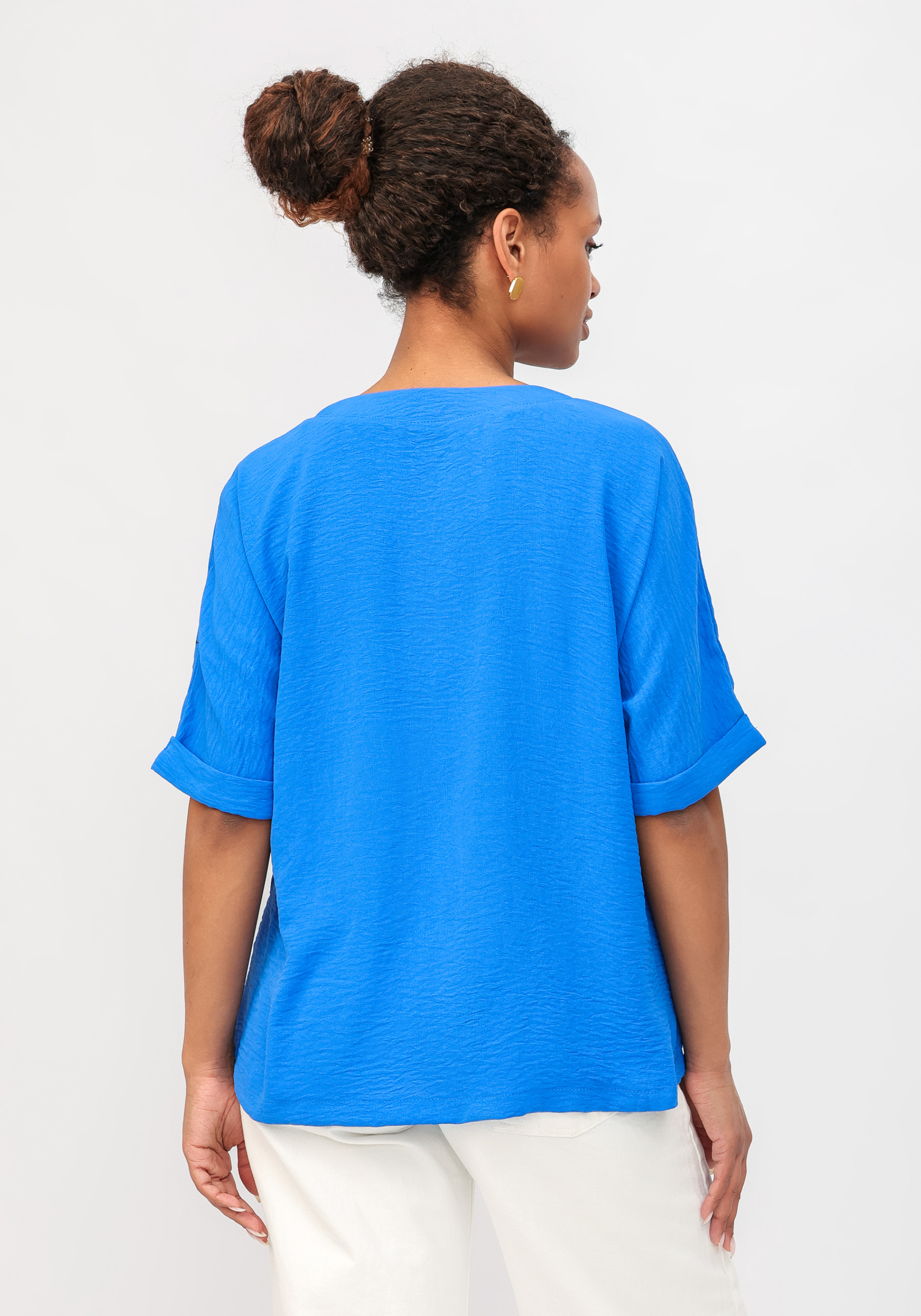 Блуза "Дейзи" No name, цвет синий, размер 56 - фото 4