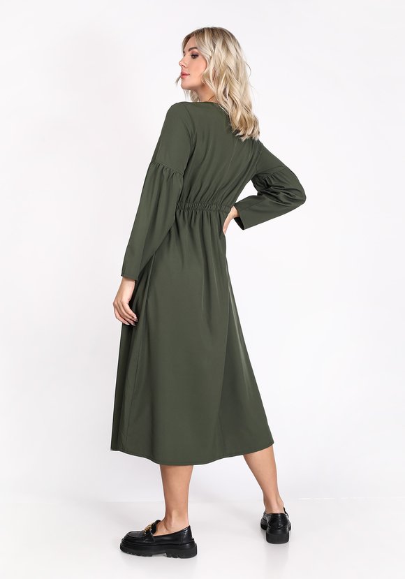 Платье со сборкой на резинке шир.  580, рис. 2