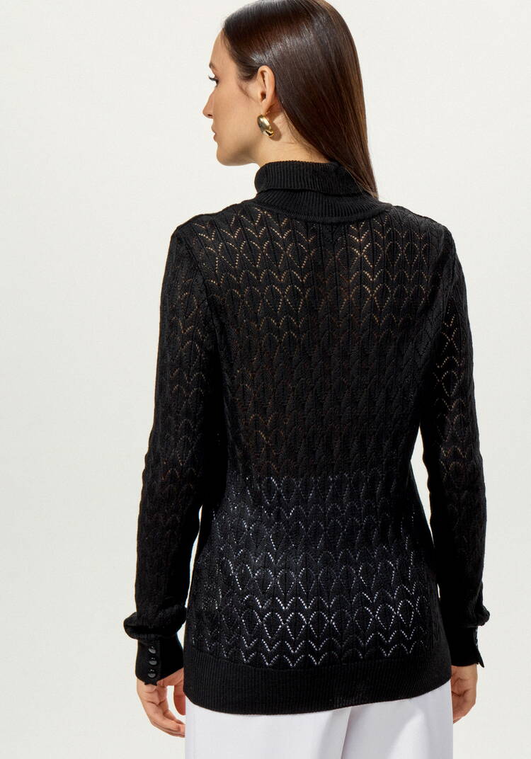 Свитер ажурный шир.  750, рис. 16