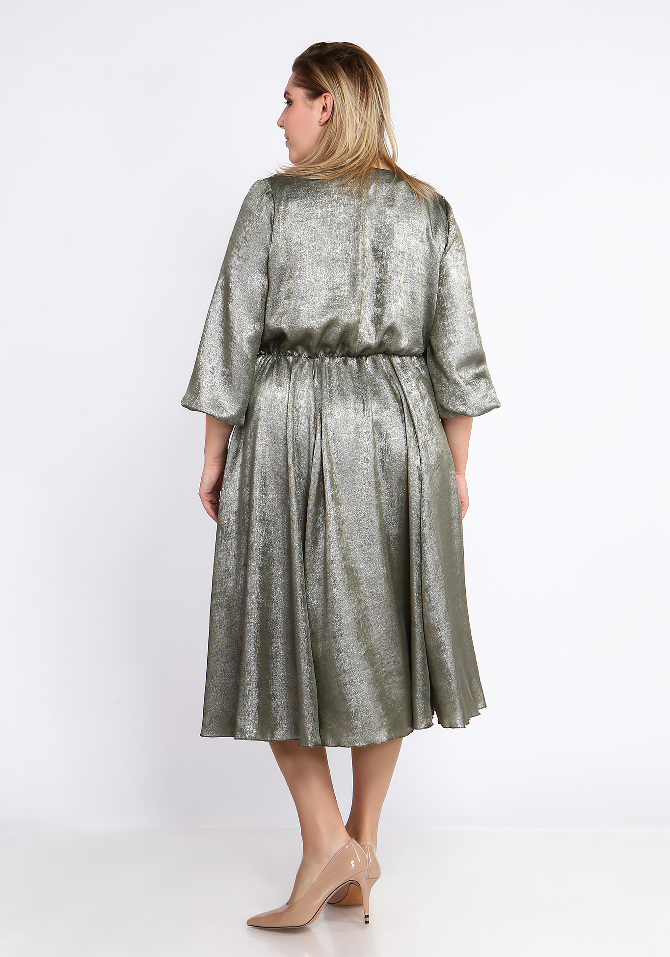 Платье с юбкой-солнце Vivienne Mare, размер 48, цвет серебряный - фото 7
