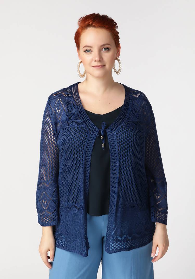 Кардиган Ажурное сочетание шир.  750, рис. 10