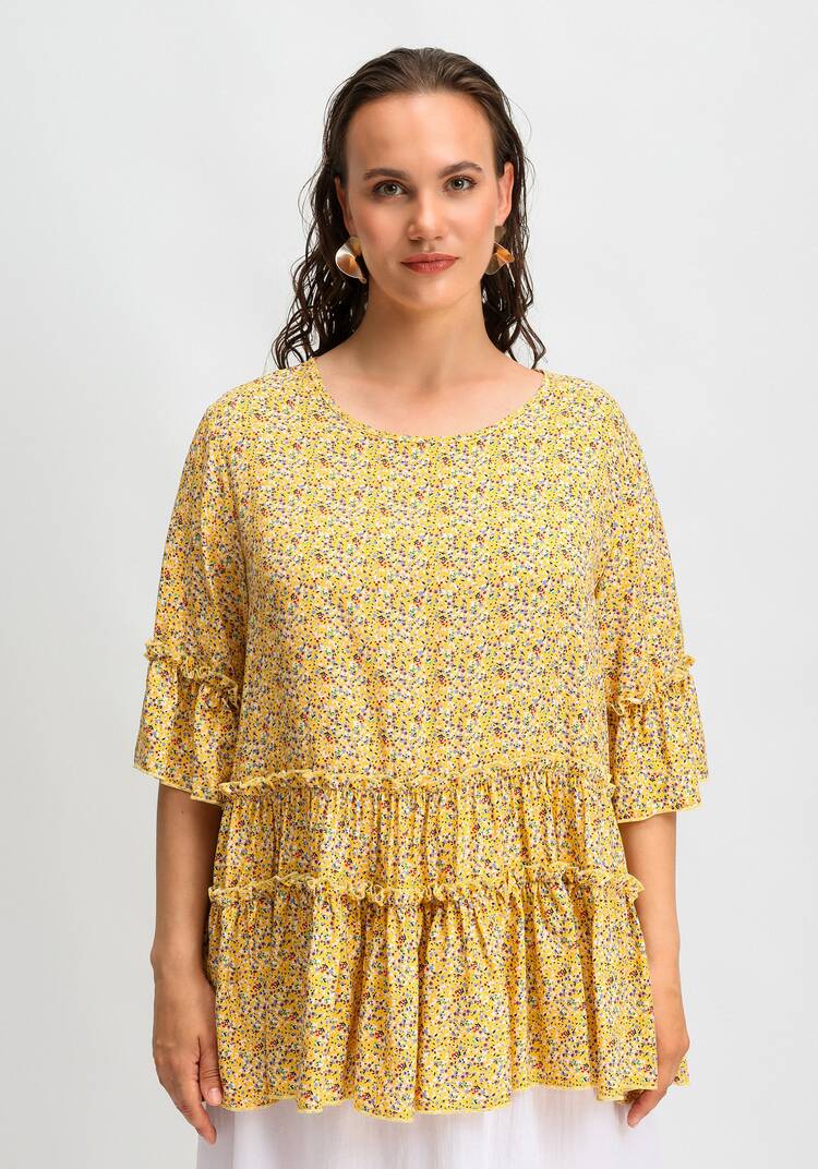 Блуза с воланом по низу и на рукавах шир.  750, рис. 13