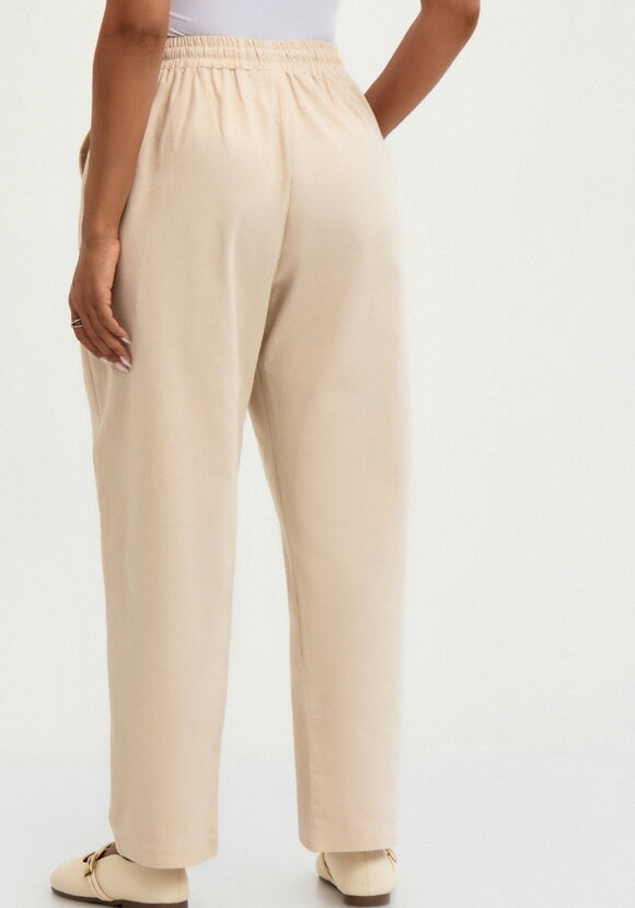 Брюки прямые изо льна с карманами шир.  580, рис. 3