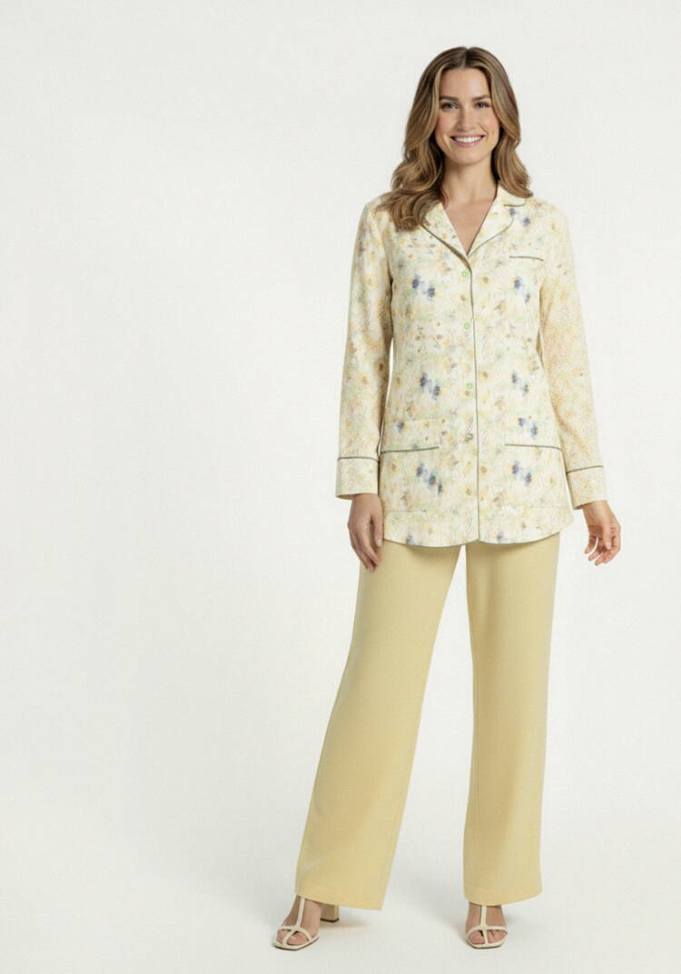 Жакет изо льна с принтом шир.  750, рис. 6