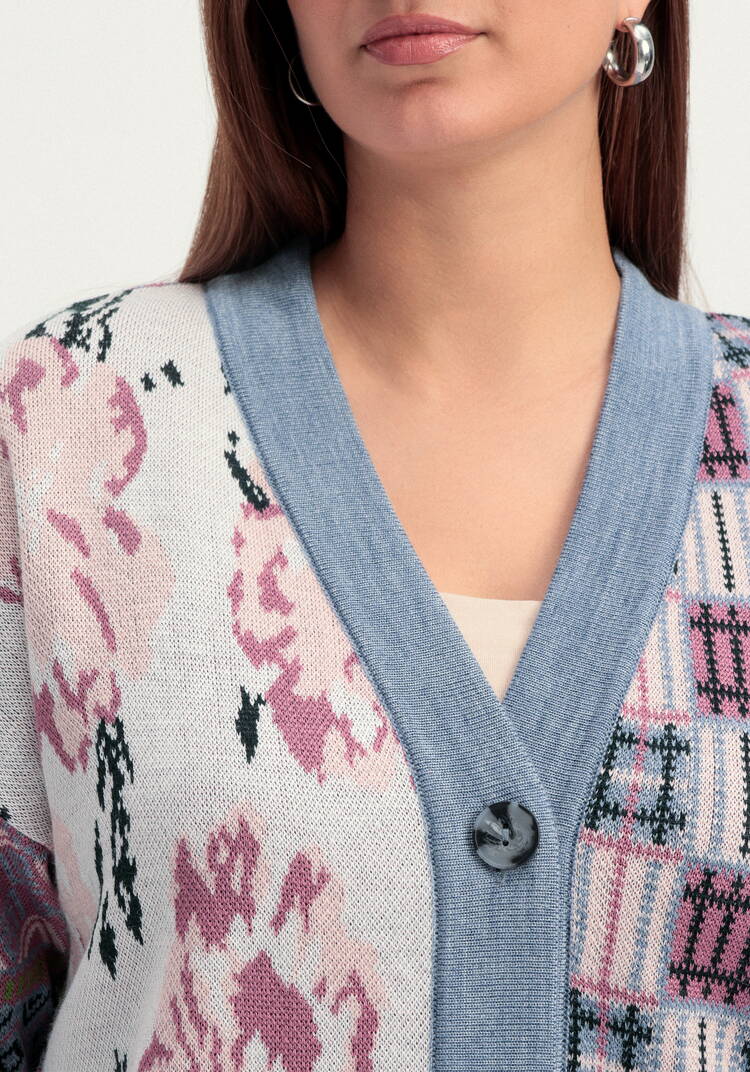 Кардиган жаккардовый с рисунком на пуговицах шир.  750, рис. 21