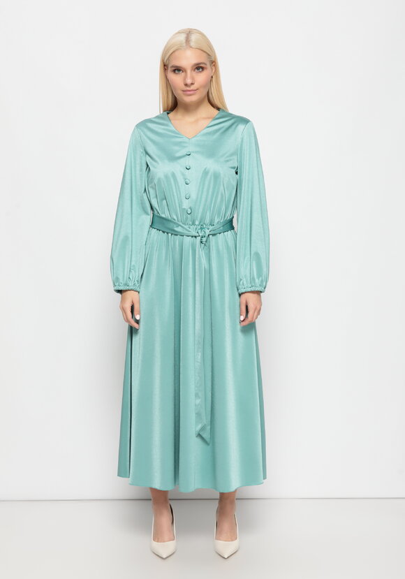 Платье с резинкой на талии и поясом шир.  580, рис. 8