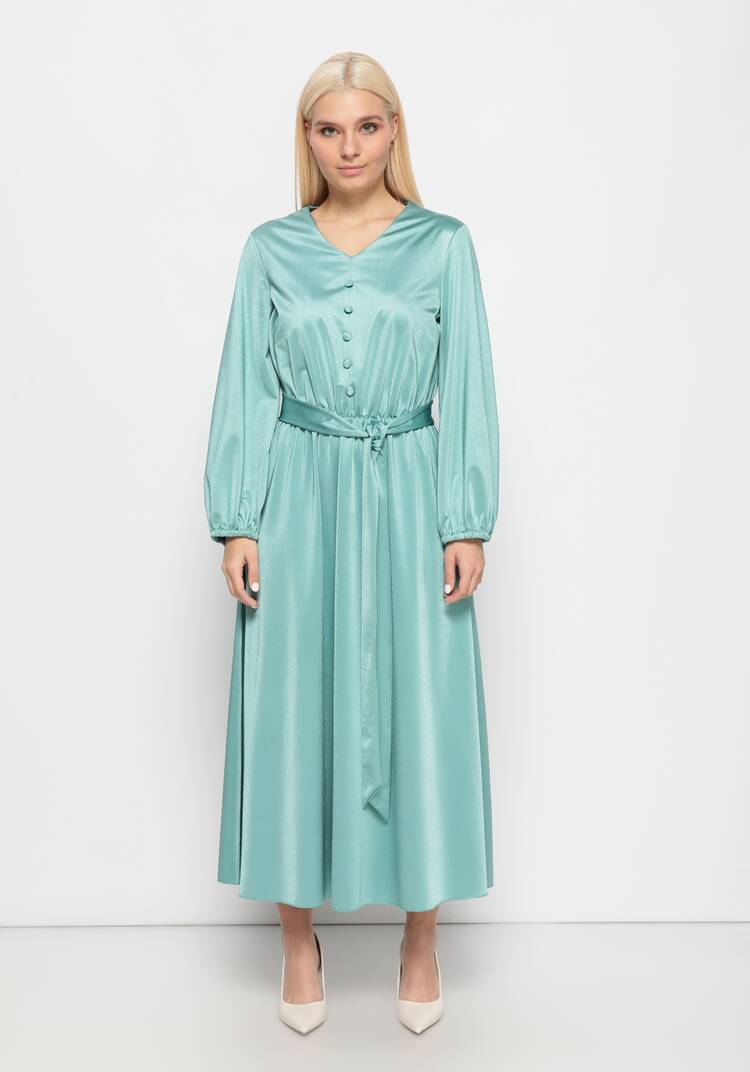 Платье с резинкой на талии и поясом шир.  750, рис. 8