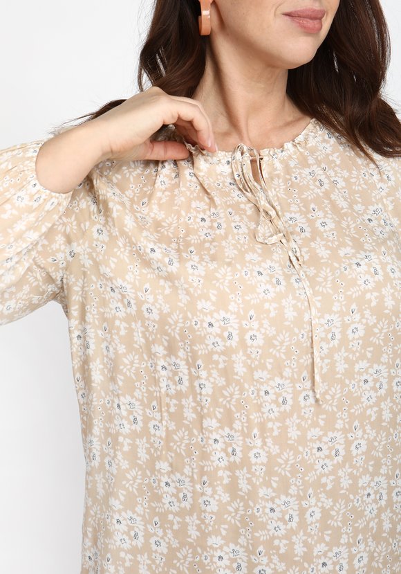 Блуза свободного кроя с набивным рисунком шир.  580, рис. 8