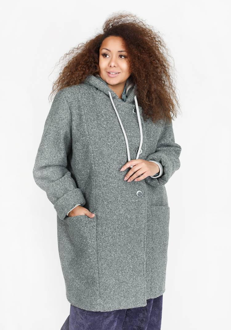 Пальто с карманами на пуговицах шир.  750, рис. 5