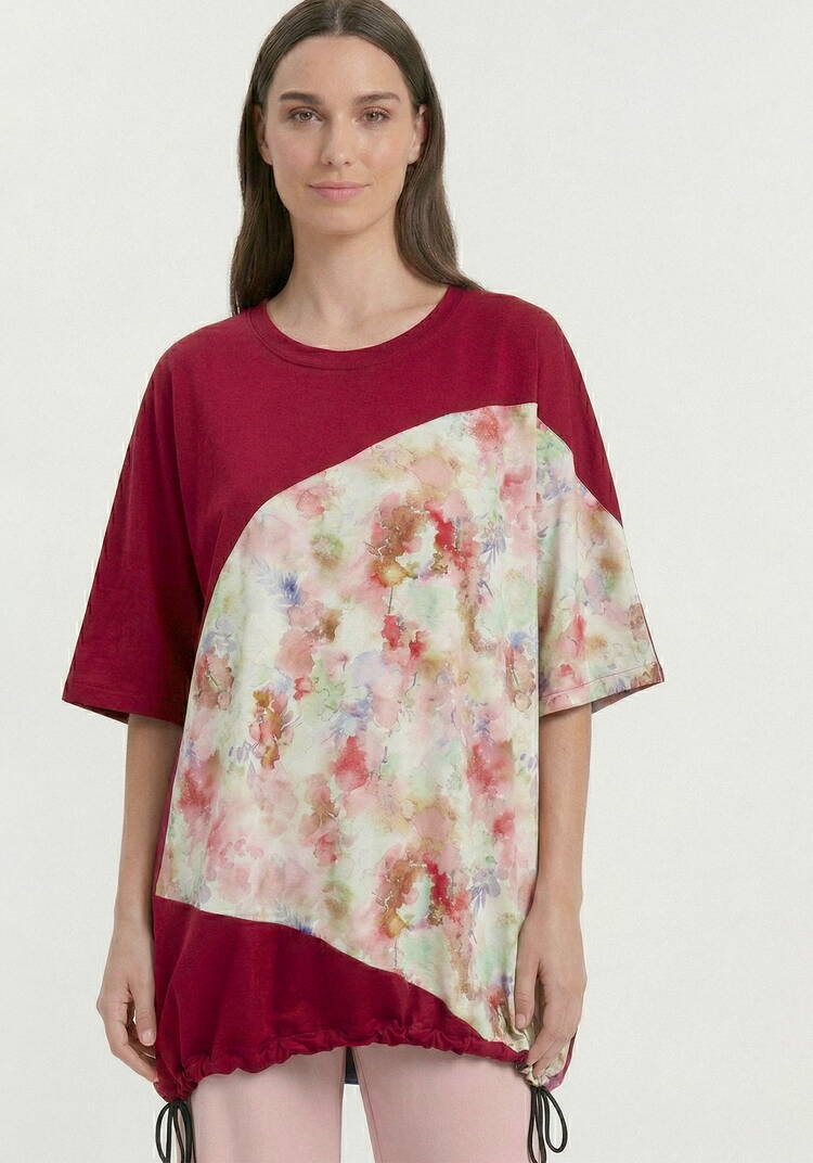 Блуза из комбинированных тканей шир.  750, рис. 6