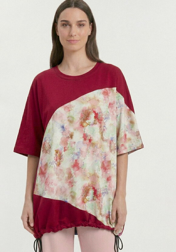 Блуза из комбинированных тканей шир.  580, рис. 6