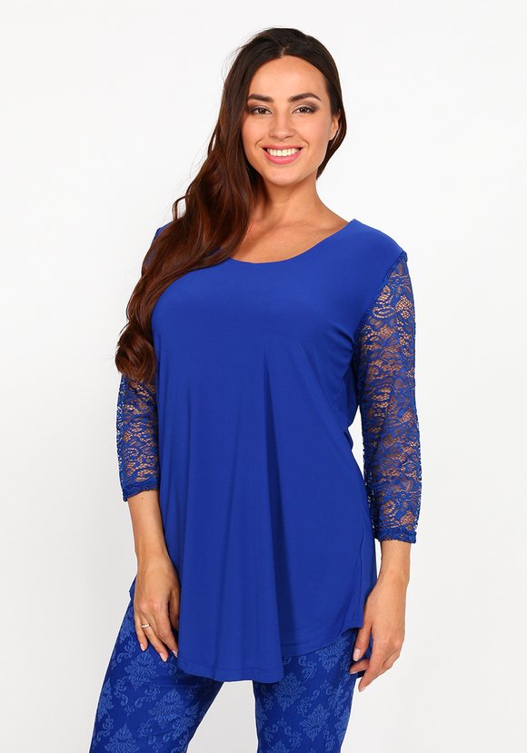 Туника с гипюровыми рукавами шир.  580, рис. 18