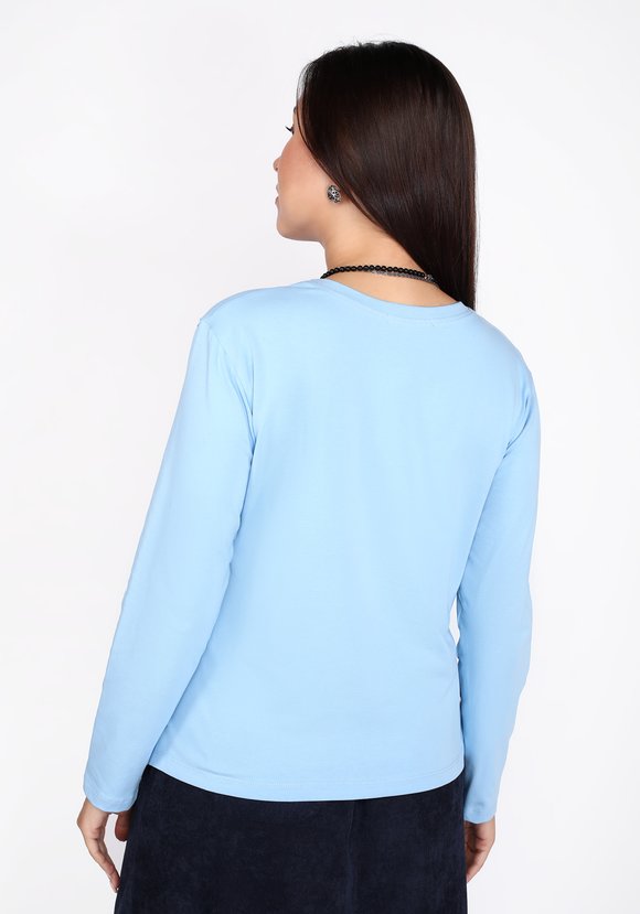 Футболка с длинным рукавом и принтом шир.  580, рис. 10