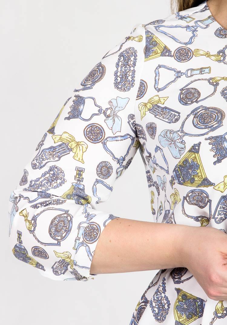 Платье прямого кроя с лаковым ремешком шир.  750, рис. 5