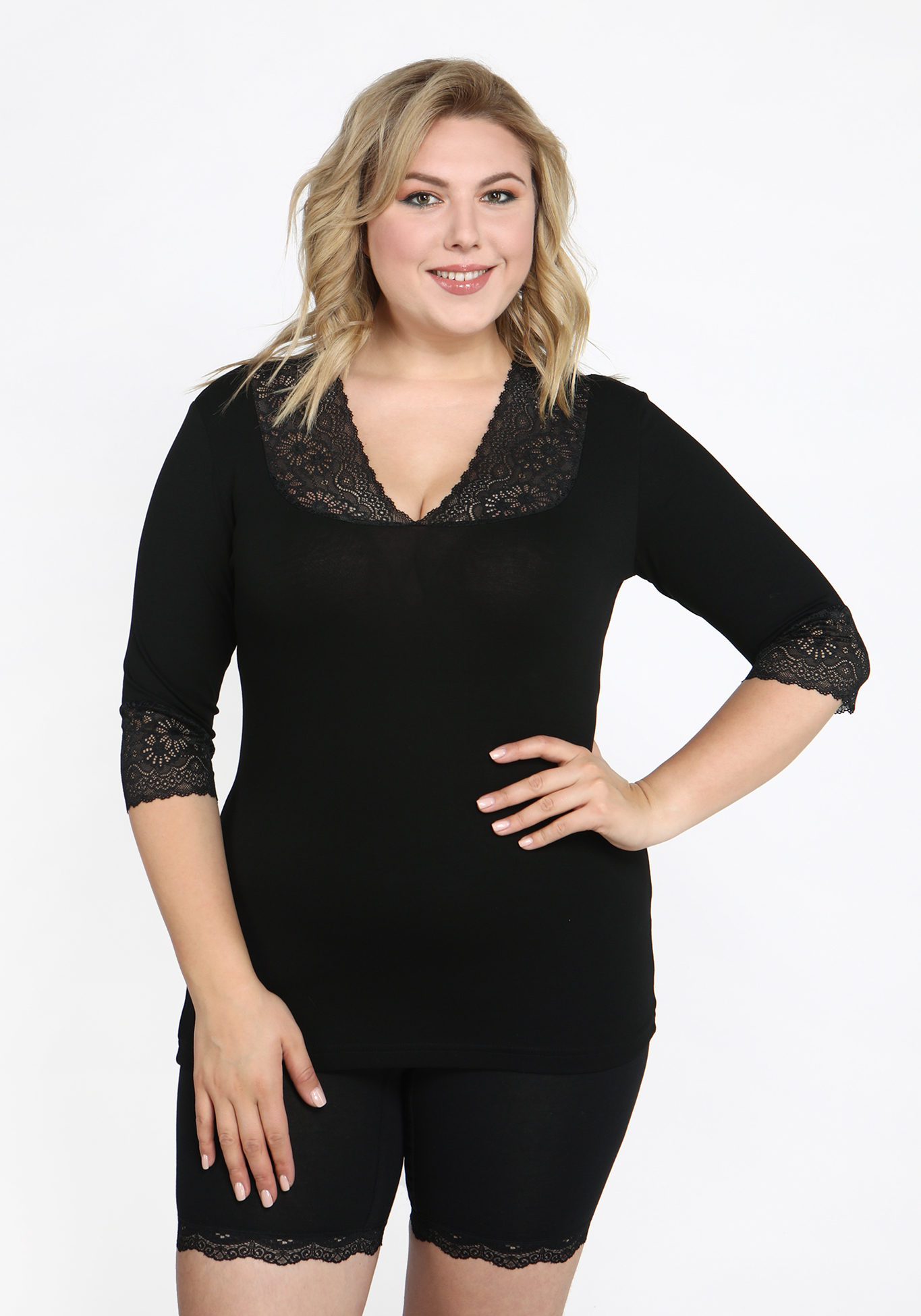 Майка с рукавом 3/4 "Кармен"