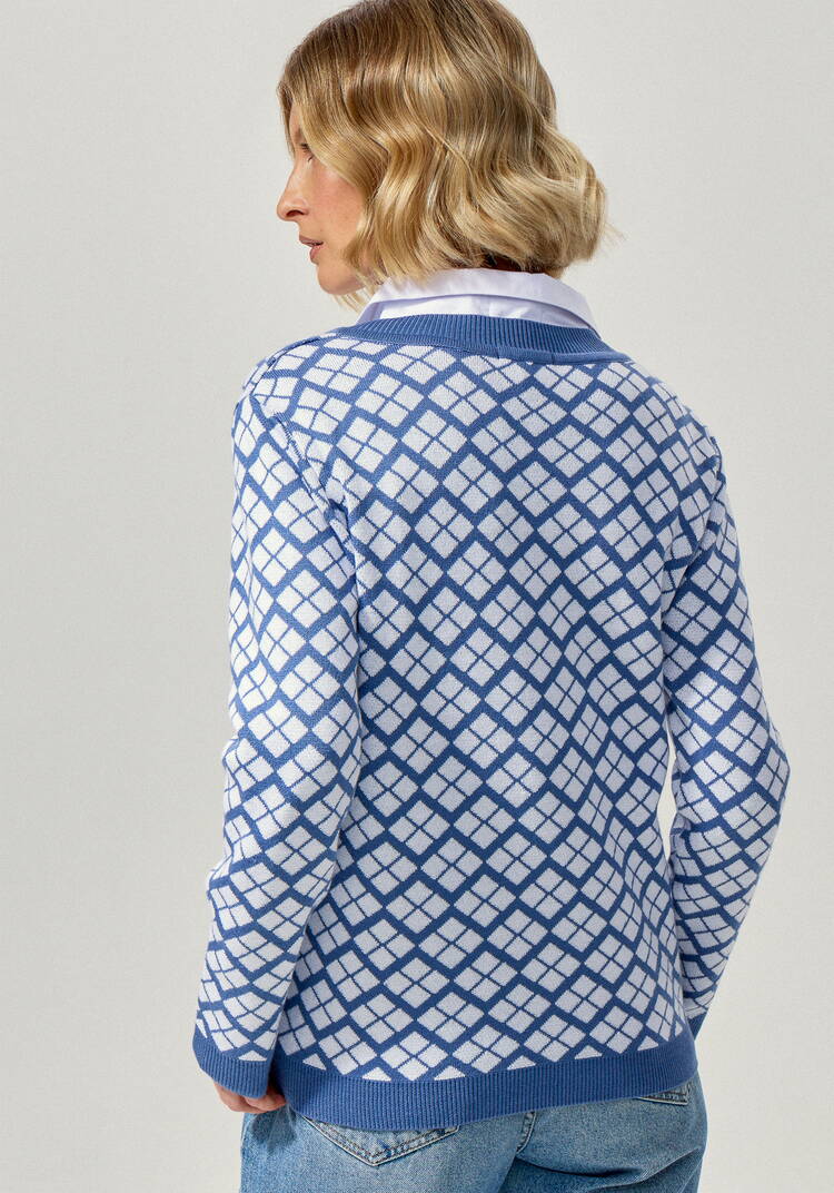 Джемпер женский с V-образным вырезом шир.  750, рис. 9