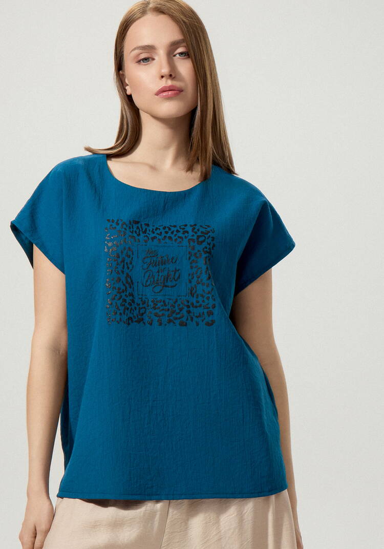 Топ с принтом свободного кроя шир.  750, рис. 35