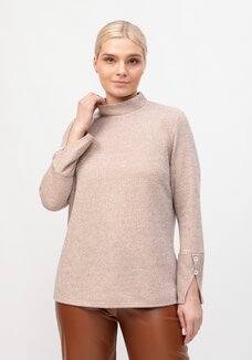 Водолазка в рубчик с люрексом