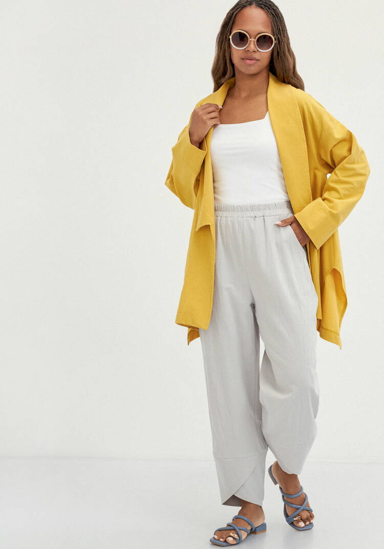 Брюки-тюльпан на резинке шир.  750, рис. 23