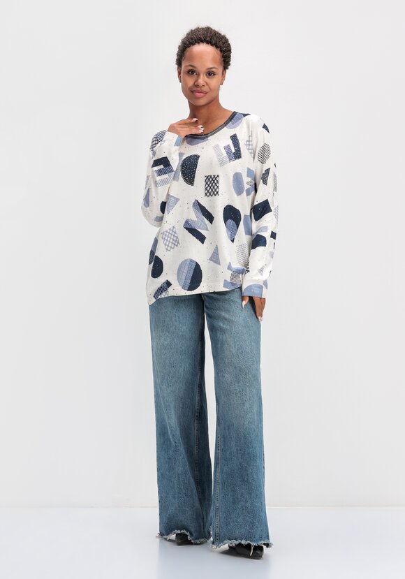 Джемпер с рисунком и стразами шир.  580, рис. 2