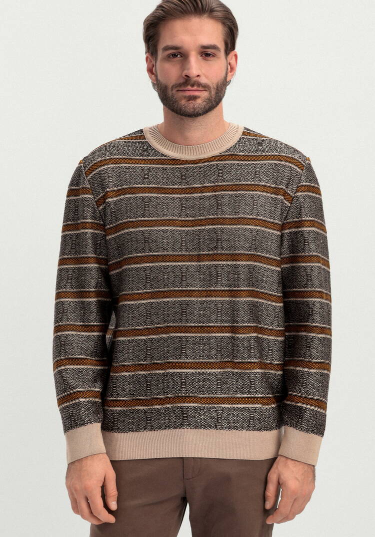 Джемпер в полоску с контрастными манжетами шир.  750, рис. 13