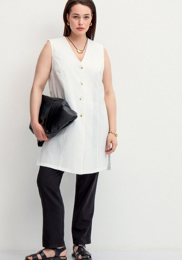 Жилет изо льна шир.  580, рис. 10