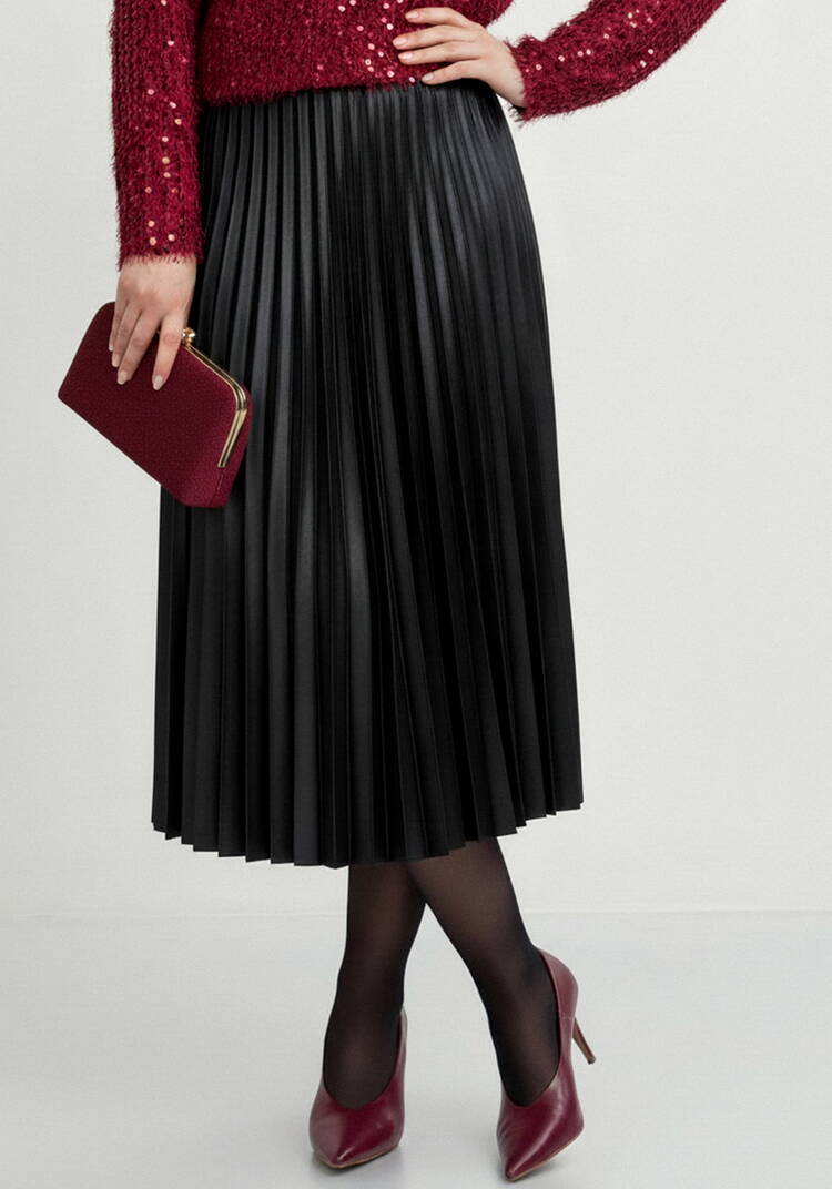 Юбка плиссированная с блестящим напылением шир.  750, рис. 8