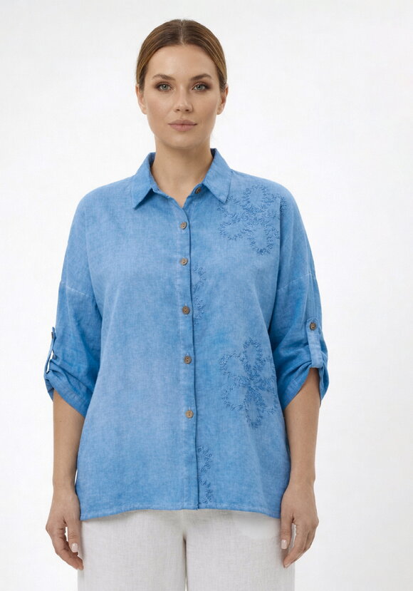 Блуза с объемным узором шир.  580, рис. 9