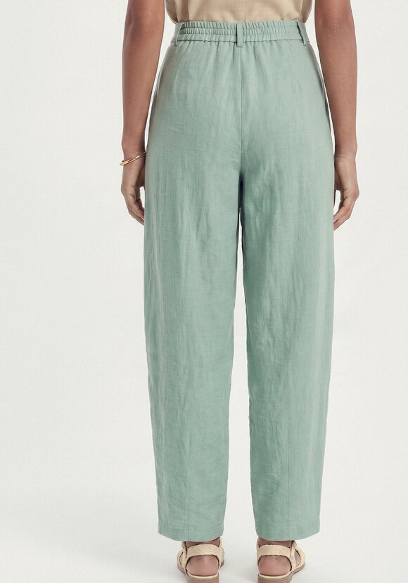 Брюки изо льна с поясом шир.  580, рис. 11