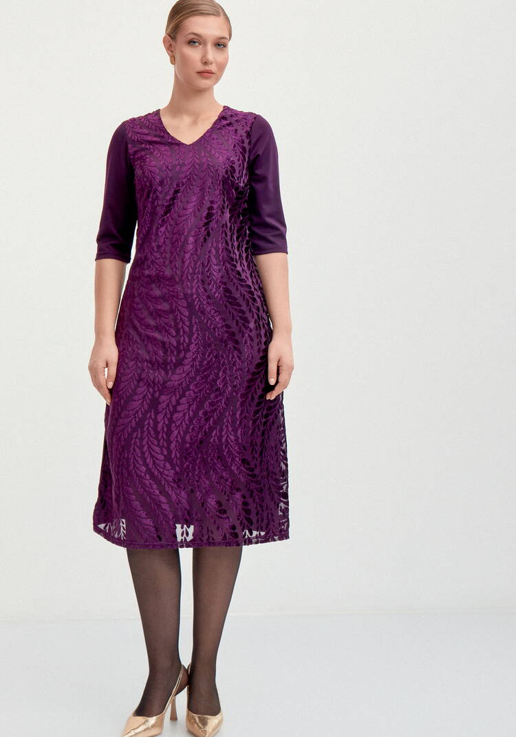 Платье из панбархата и трикотажа шир.  750, рис. 32