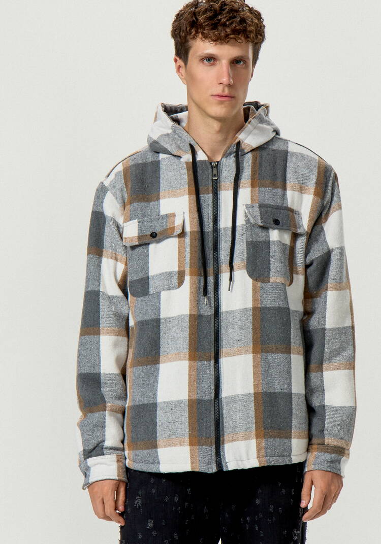 Рубашка с капюшоном и подкладом из шерпы шир.  750, рис. 40